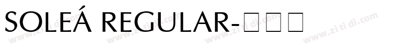 Soleá Regular字体转换
